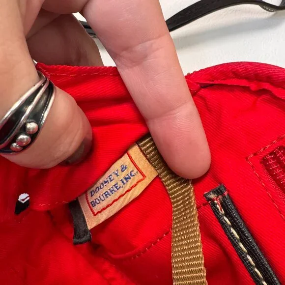 Dooney‎ & Bourke Saffiano Leather Sawyer Crossbody Purse Black - Picture 10 of 11